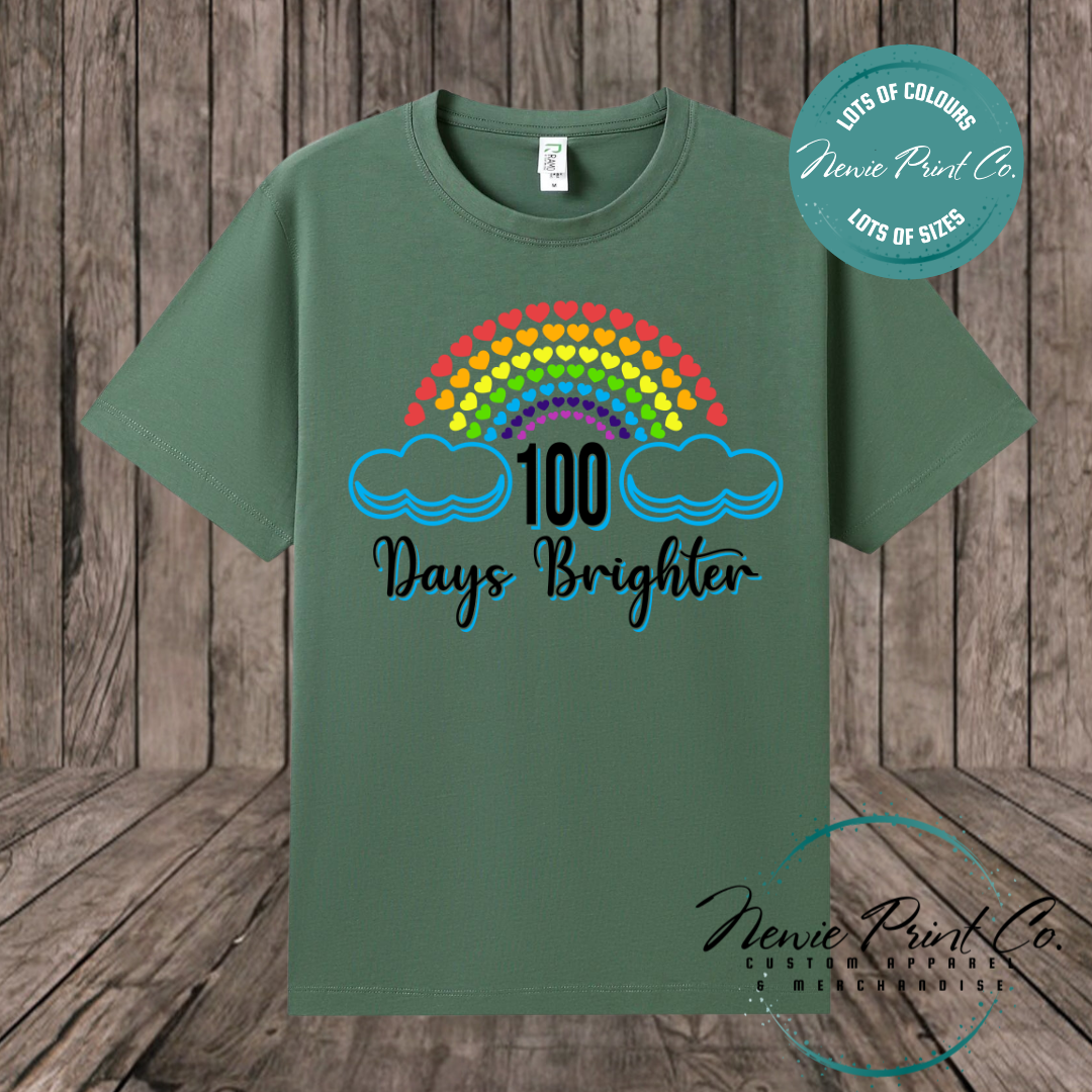 Celebrate 100 Days of School with custom t-shirts! Personalised with names, printed on premium cotton. Fast shipping Australia-wide.