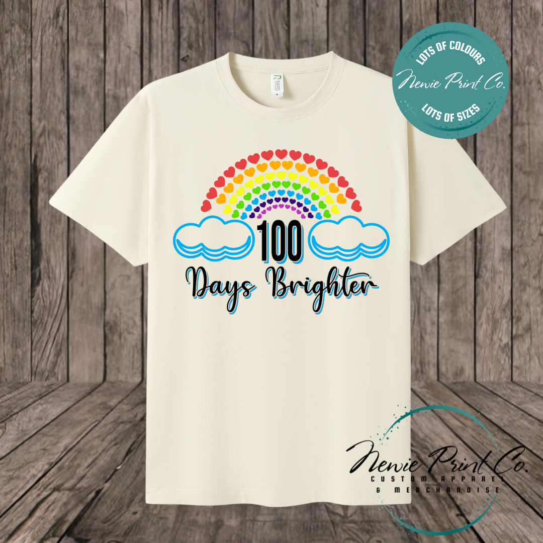 Celebrate 100 Days of School with custom t-shirts! Personalised with names, printed on premium cotton. Fast shipping Australia-wide.