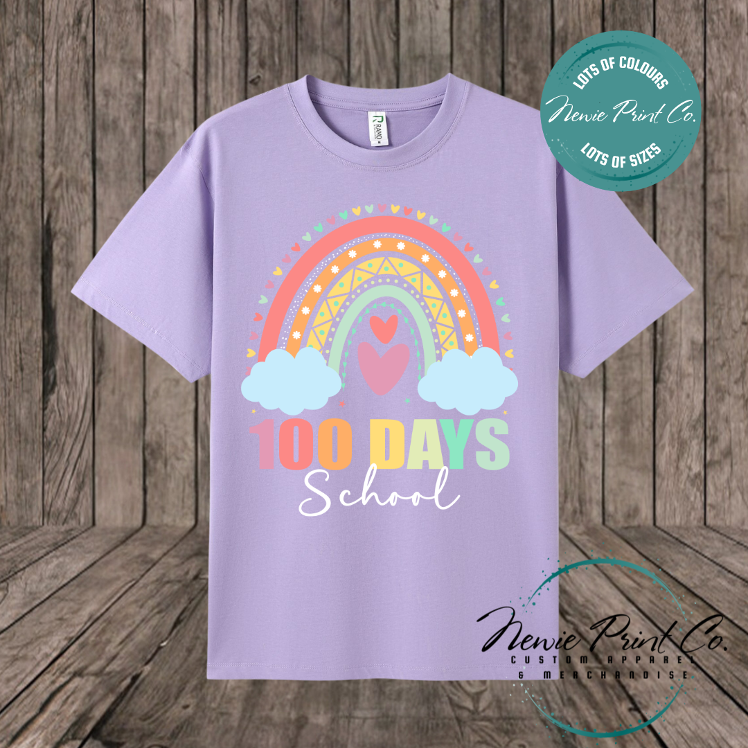 100 Days of School Rainbow - 100 Days of School T-shirt Adults
