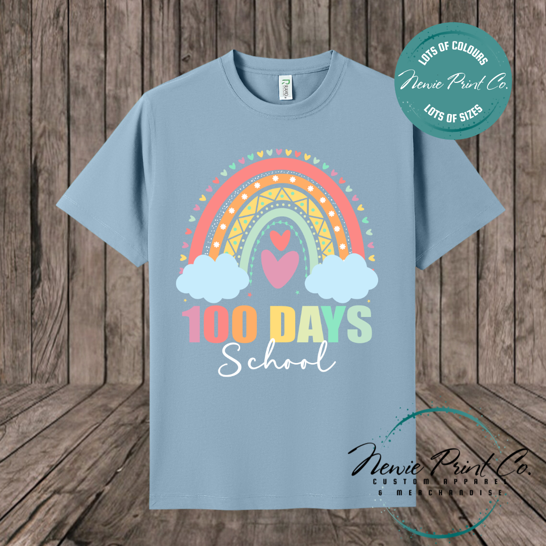 100 Days of School Rainbow - 100 Days of School T-shirt Adults