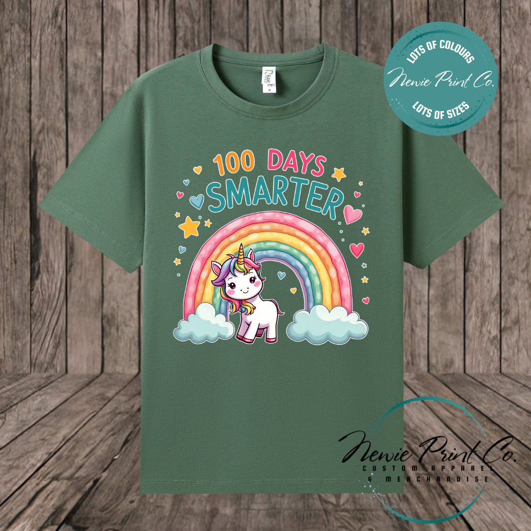 Celebrate 100 Days of School with custom t-shirts! Personalised with names, printed on premium cotton. Fast shipping Australia-wide.