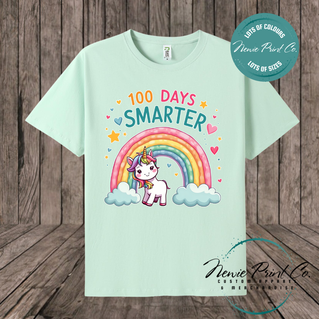 Celebrate 100 Days of School with custom t-shirts! Personalised with names, printed on premium cotton. Fast shipping Australia-wide.