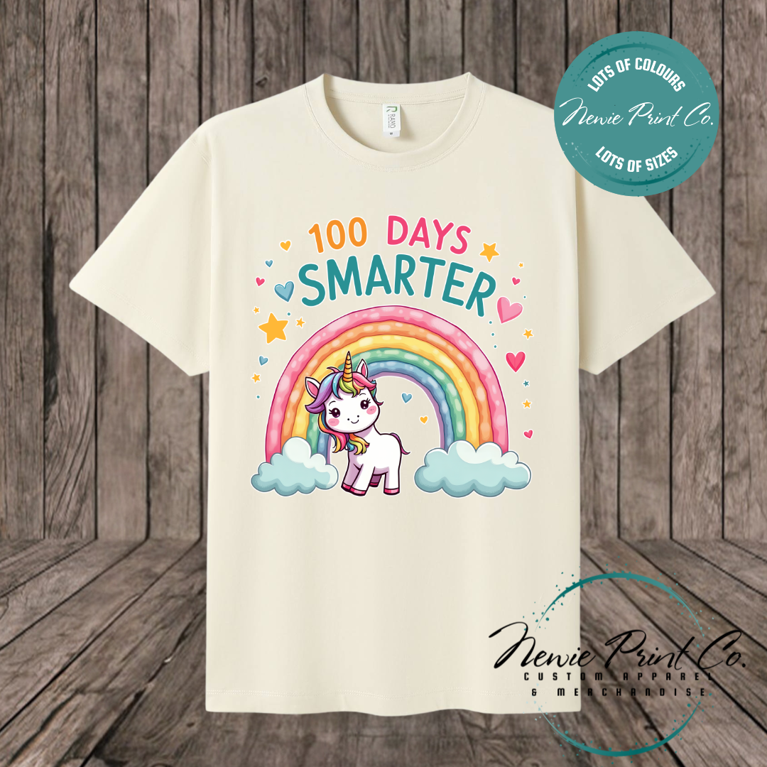 Celebrate 100 Days of School with custom t-shirts! Personalised with names, printed on premium cotton. Fast shipping Australia-wide.
