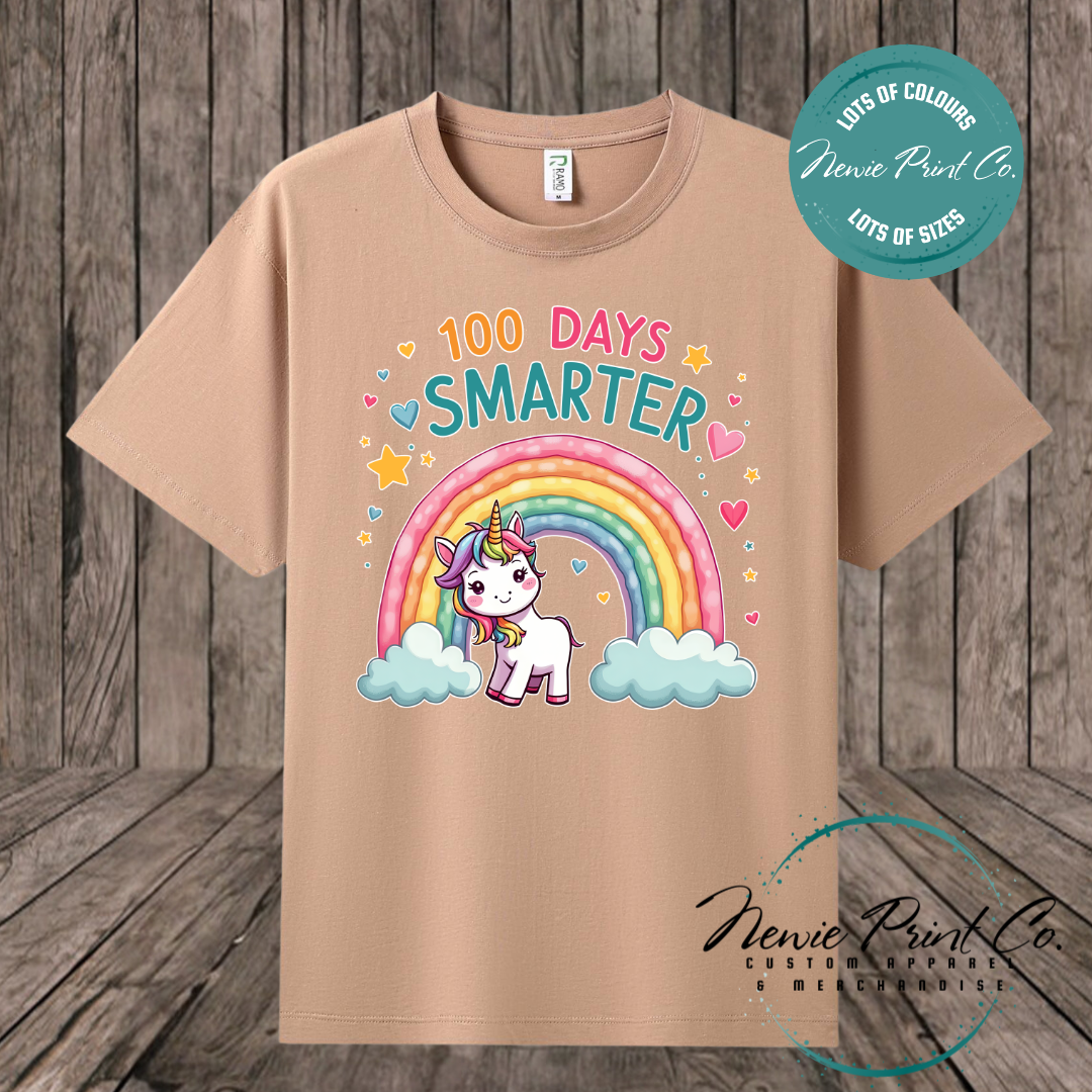Celebrate 100 Days of School with custom t-shirts! Personalised with names, printed on premium cotton. Fast shipping Australia-wide.