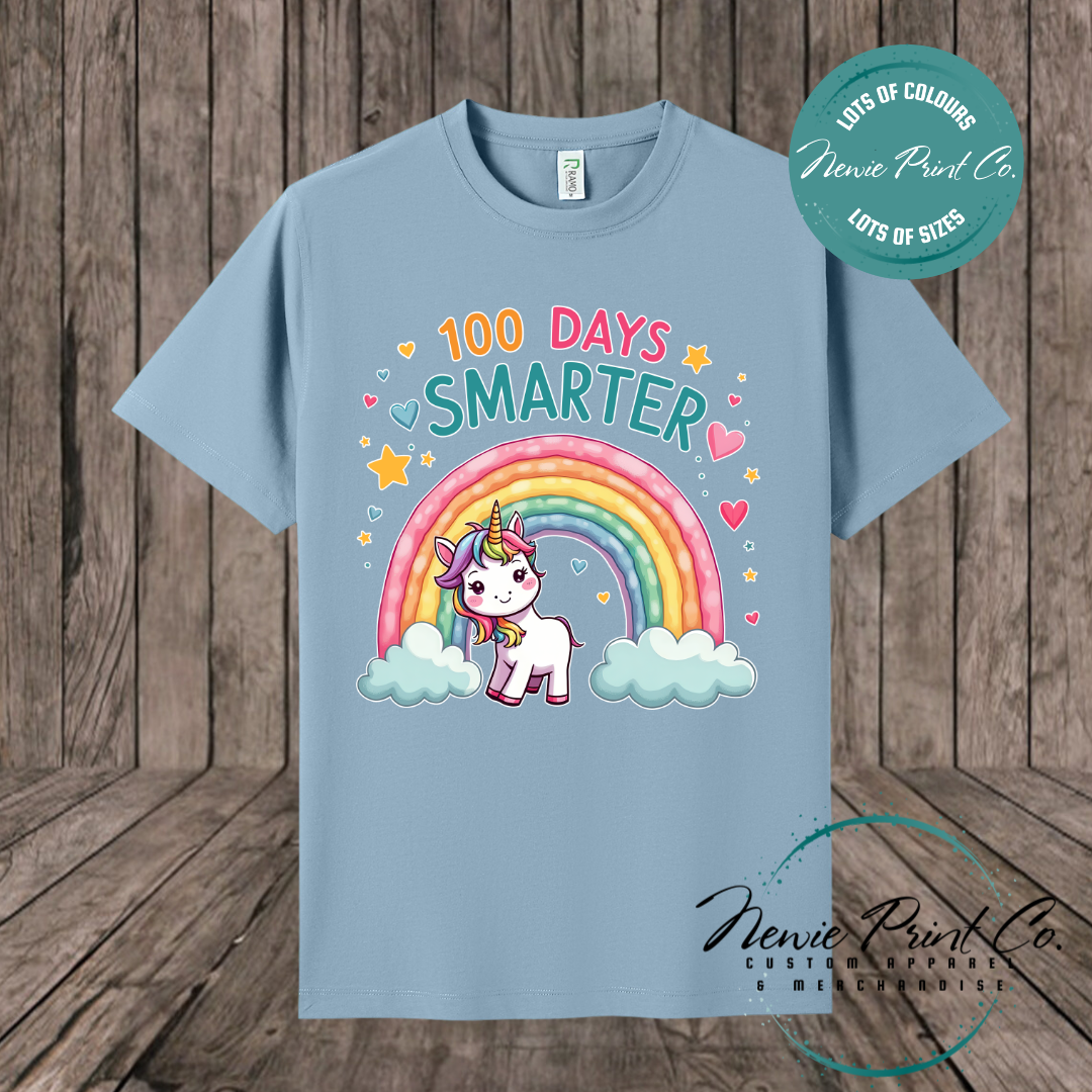 Celebrate 100 Days of School with custom t-shirts! Personalised with names, printed on premium cotton. Fast shipping Australia-wide.
