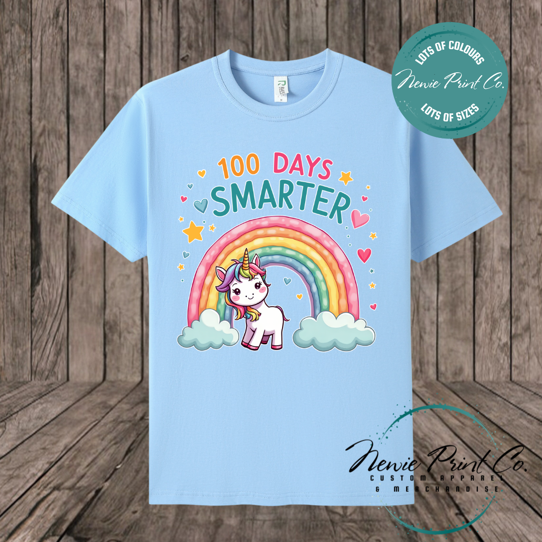 Celebrate 100 Days of School with custom t-shirts! Personalised with names, printed on premium cotton. Fast shipping Australia-wide.