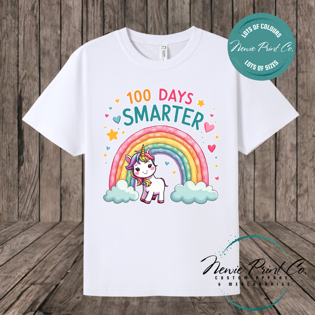 Celebrate 100 Days of School with custom t-shirts! Personalised with names, printed on premium cotton. Fast shipping Australia-wide.