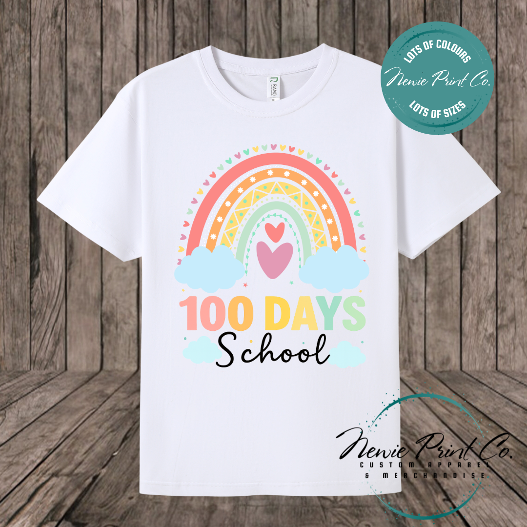 100 Days of School Rainbow - 100 Days of School T-shirt Adults