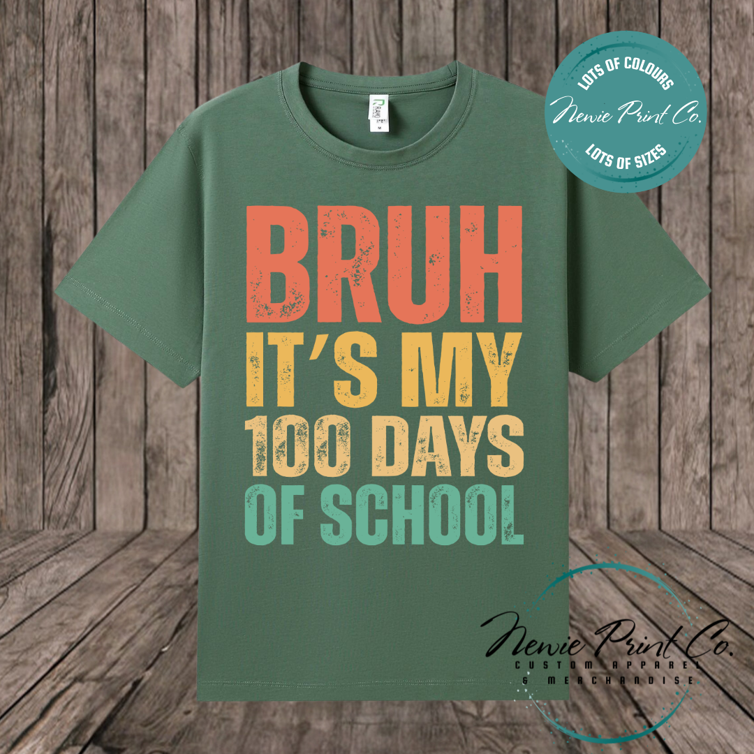 Celebrate 100 Days of School with custom t-shirts! Personalised with names, printed on premium cotton. Fast shipping Australia-wide.