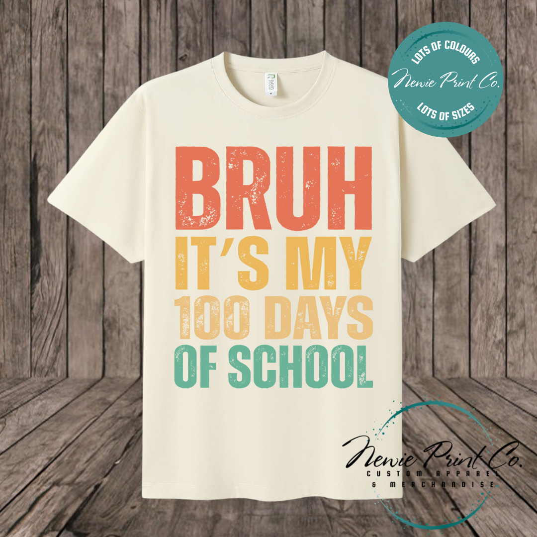 Celebrate 100 Days of School with custom t-shirts! Personalised with names, printed on premium cotton. Fast shipping Australia-wide.