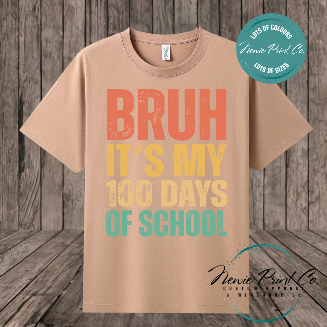 Celebrate 100 Days of School with custom t-shirts! Personalised with names, printed on premium cotton. Fast shipping Australia-wide.