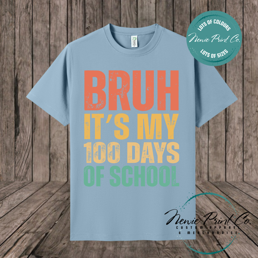 Celebrate 100 Days of School with custom t-shirts! Personalised with names, printed on premium cotton. Fast shipping Australia-wide.