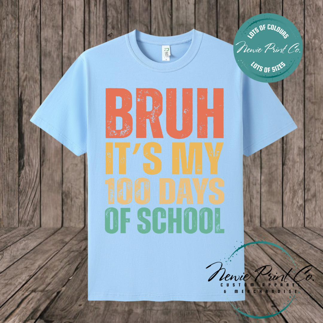 Celebrate 100 Days of School with custom t-shirts! Personalised with names, printed on premium cotton. Fast shipping Australia-wide.
