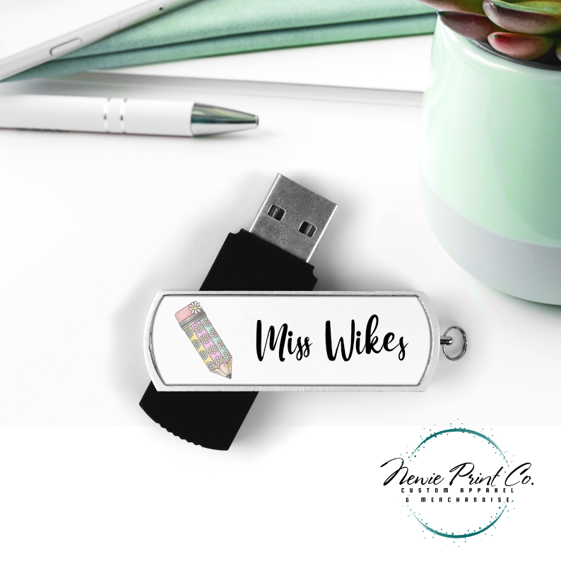 Flower Pencil - Personalised Teacher USB