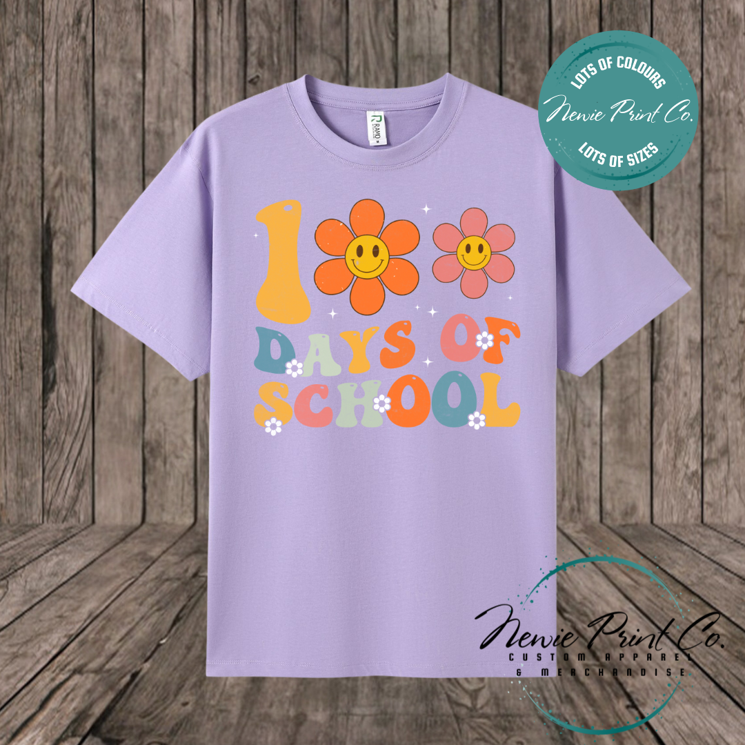 Celebrate 100 Days of School with custom t-shirts! Personalised with names, printed on premium cotton. Fast shipping Australia-wide.