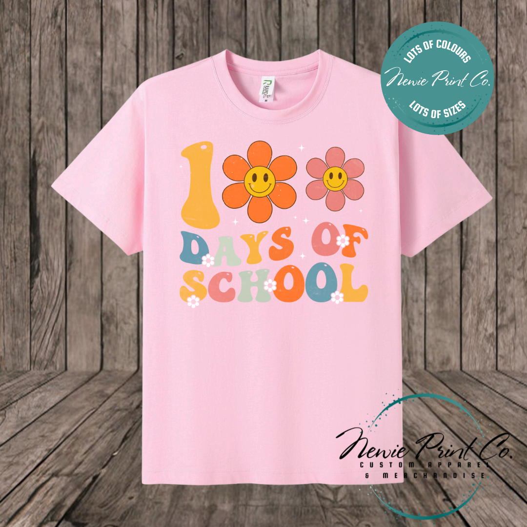 Celebrate 100 Days of School with custom t-shirts! Personalised with names, printed on premium cotton. Fast shipping Australia-wide.