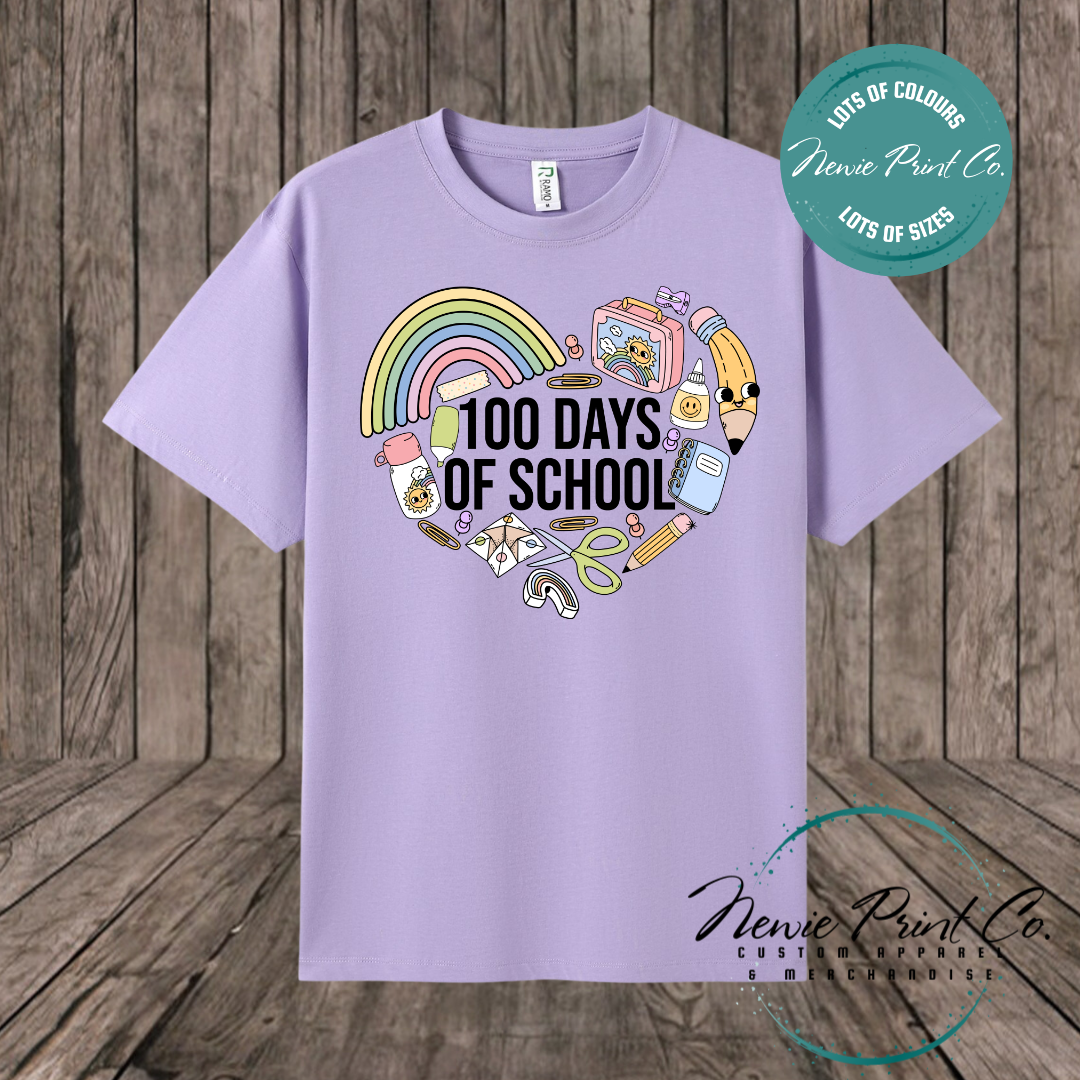 Celebrate 100 Days of School with custom t-shirts! Personalised with names, printed on premium cotton. Fast shipping Australia-wide.