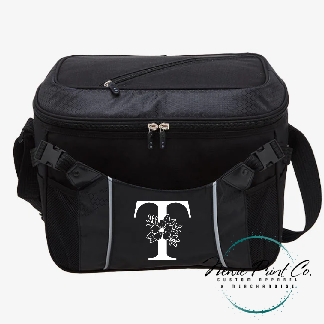 Floral Monogram Custom Cooler Bags - Jump Cooler