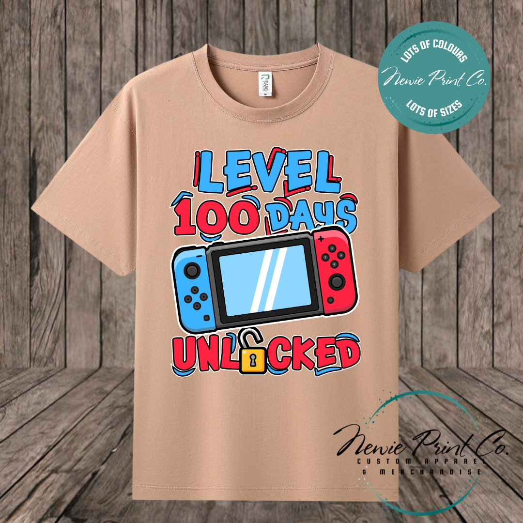 Celebrate 100 Days of School with custom t-shirts! Personalised with names, printed on premium cotton. Fast shipping Australia-wide.