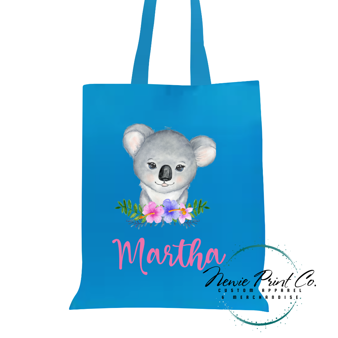 Koala - Personalized Tote/Library Bag