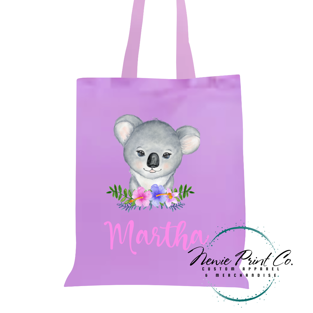 Koala - Personalized Tote/Library Bag