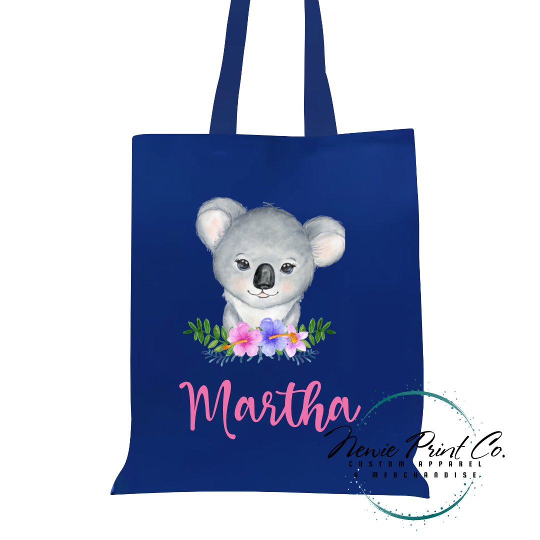 Koala - Personalized Tote/Library Bag