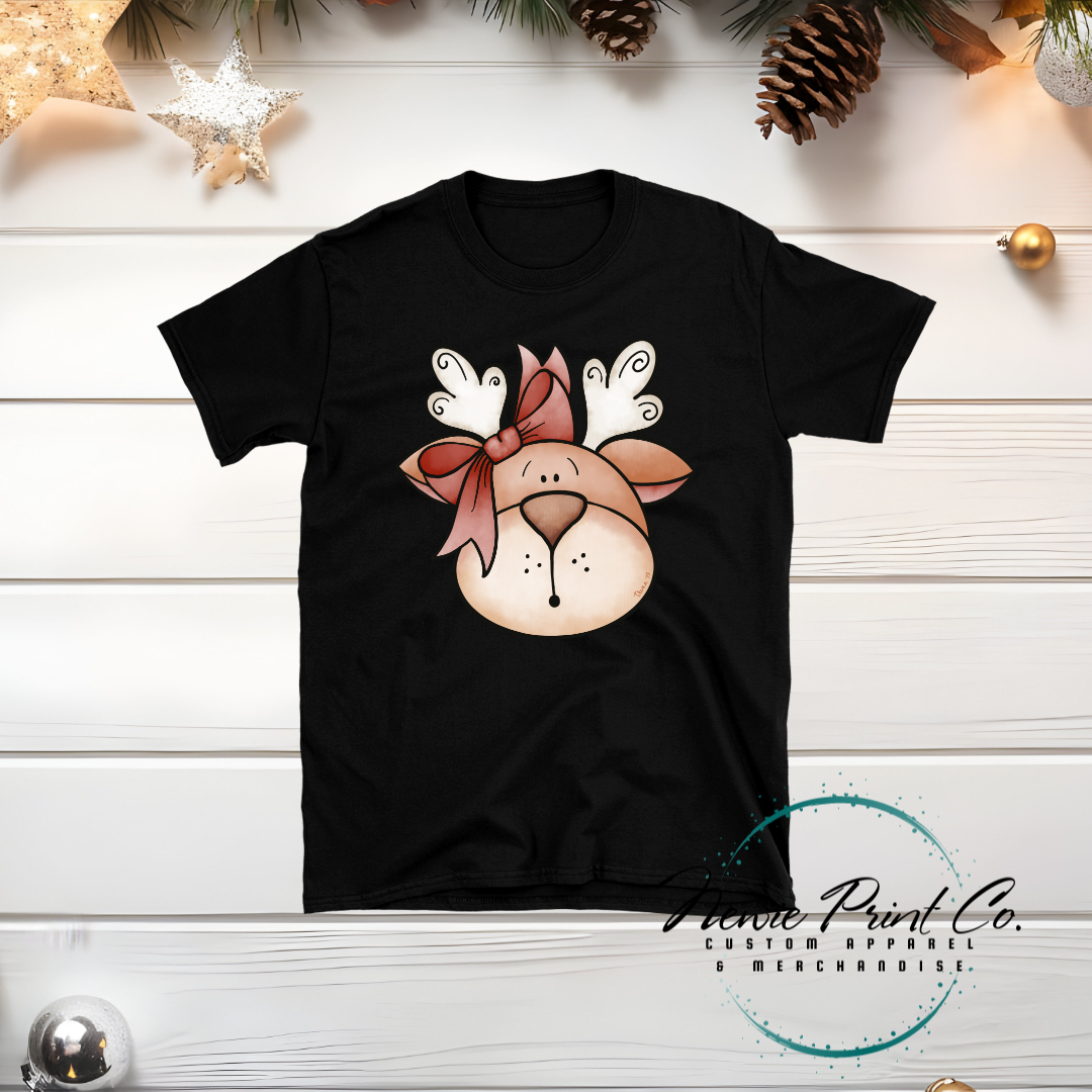 Reindeer Face - Christmas T-shirt