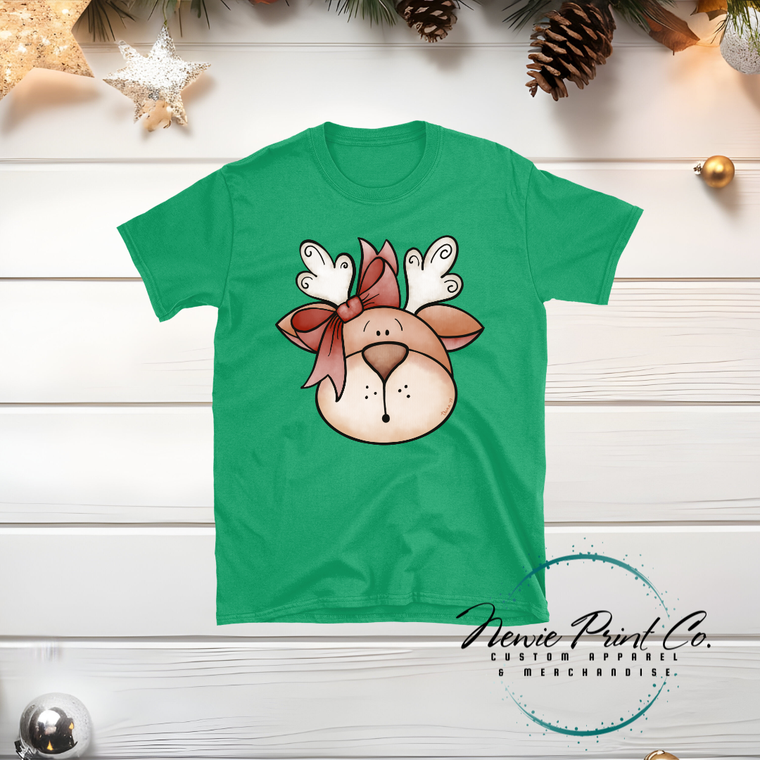 Reindeer Face - Christmas T-shirt