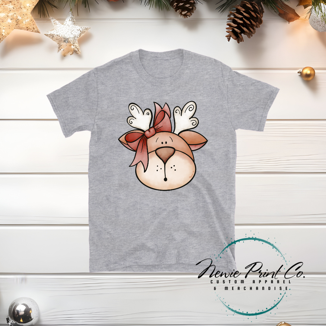 Reindeer Face - Christmas T-shirt