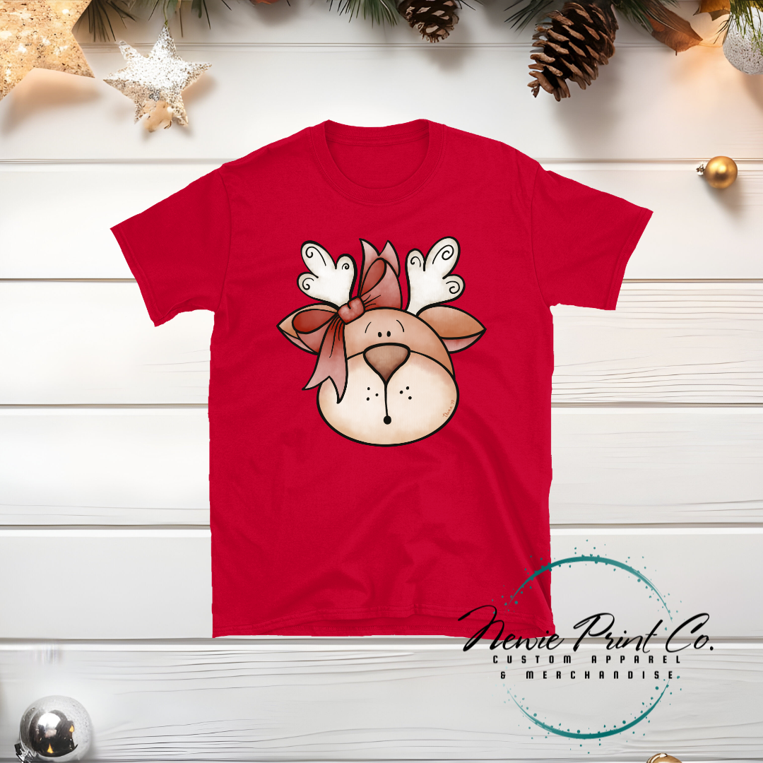 Reindeer Face - Christmas T-shirt