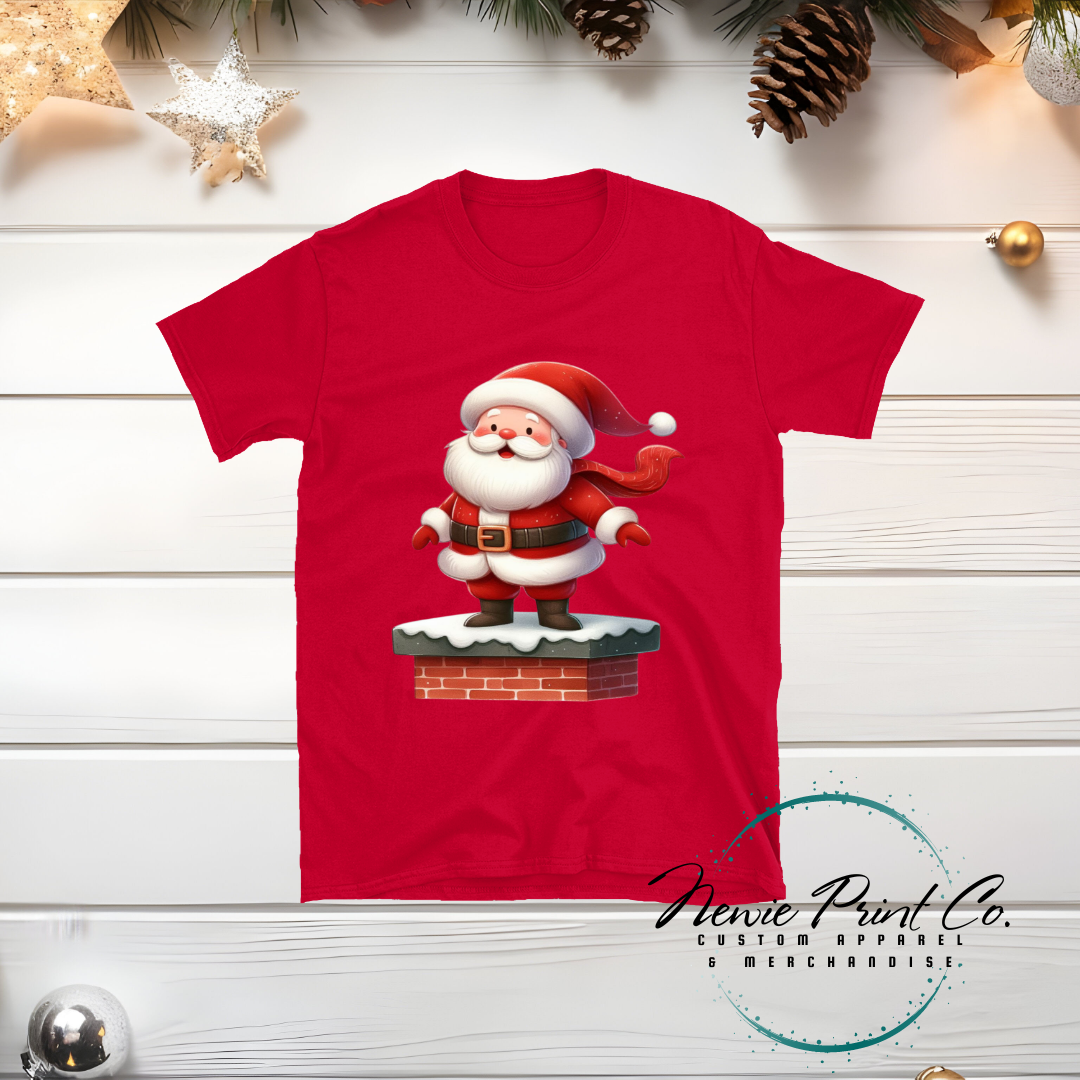 Santa & Chimney - Christmas T-shirt