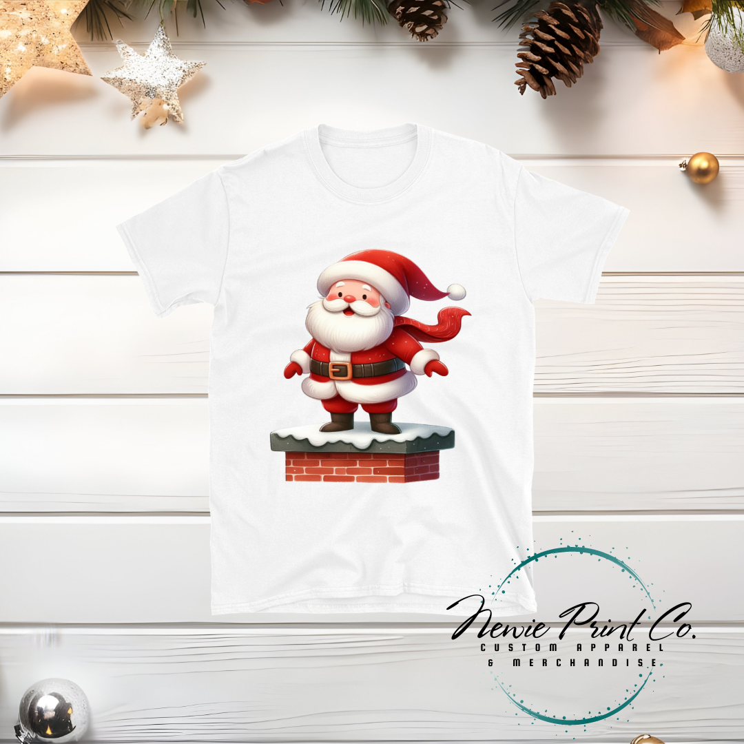 Santa & Chimney - Christmas T-shirt