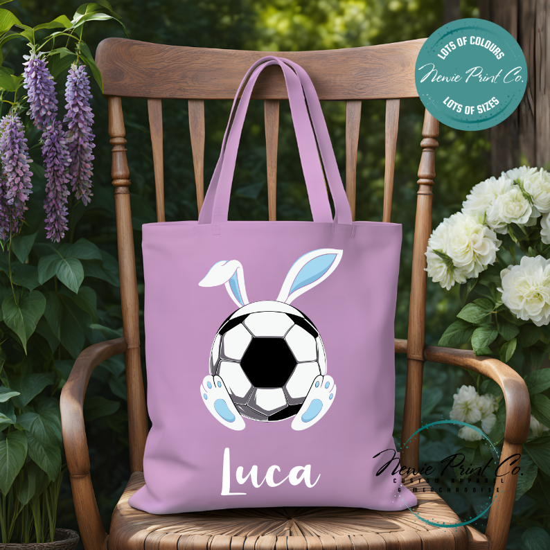 Soccer - Easter Personalized Tote/Library Bag