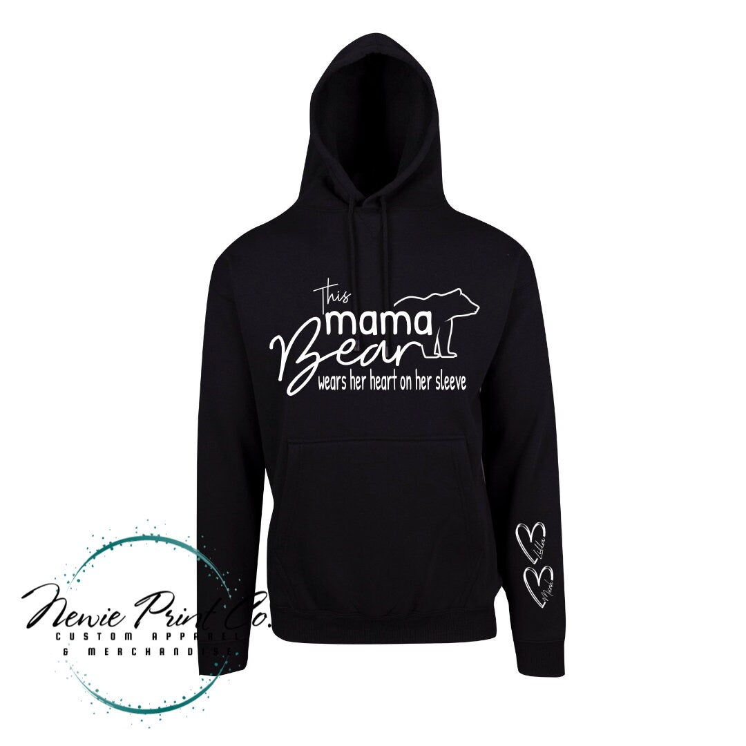 This Mumma Bear Printed Hoodie - Adult Pocket Hoodie