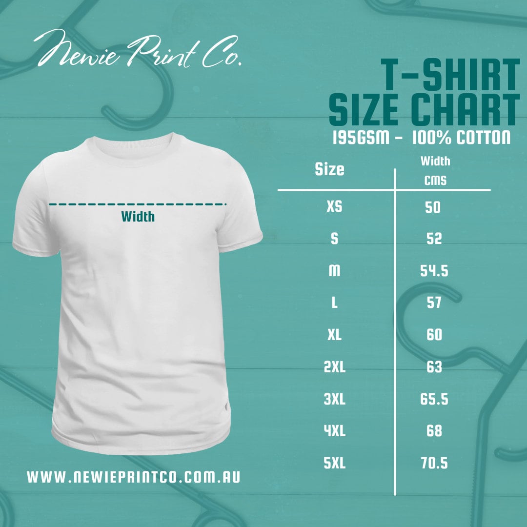 Adult Tshirt Sizing Chart