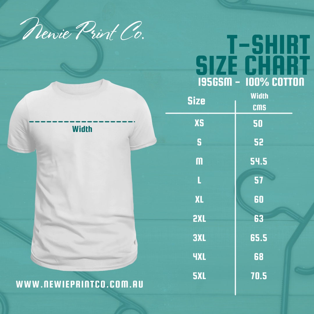 Adult Tshirt Sizing Chart