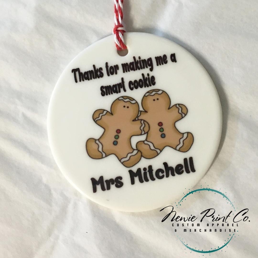 Personalised Teacher Ornament Teachers Always Make the Nice List - Christmas Keepsake