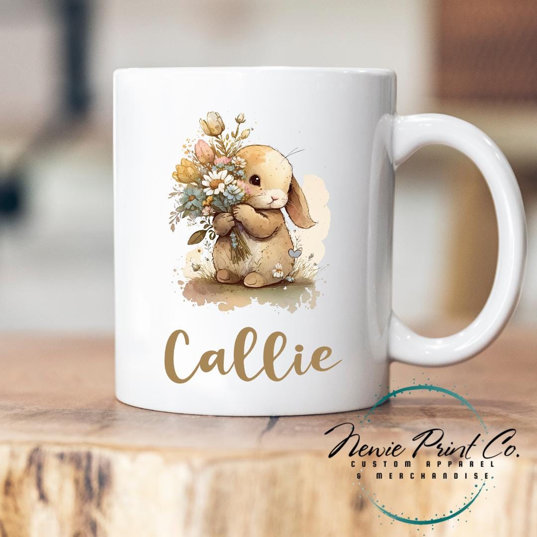 Flower Bunny Egg Easter Mug