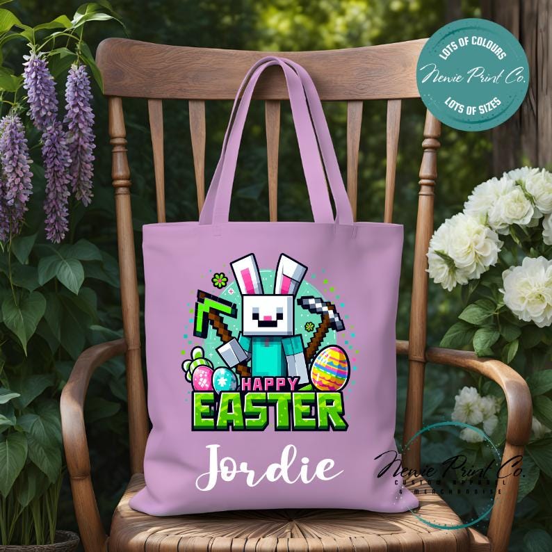 Gamer - Easter Personalized Tote/Library Bag