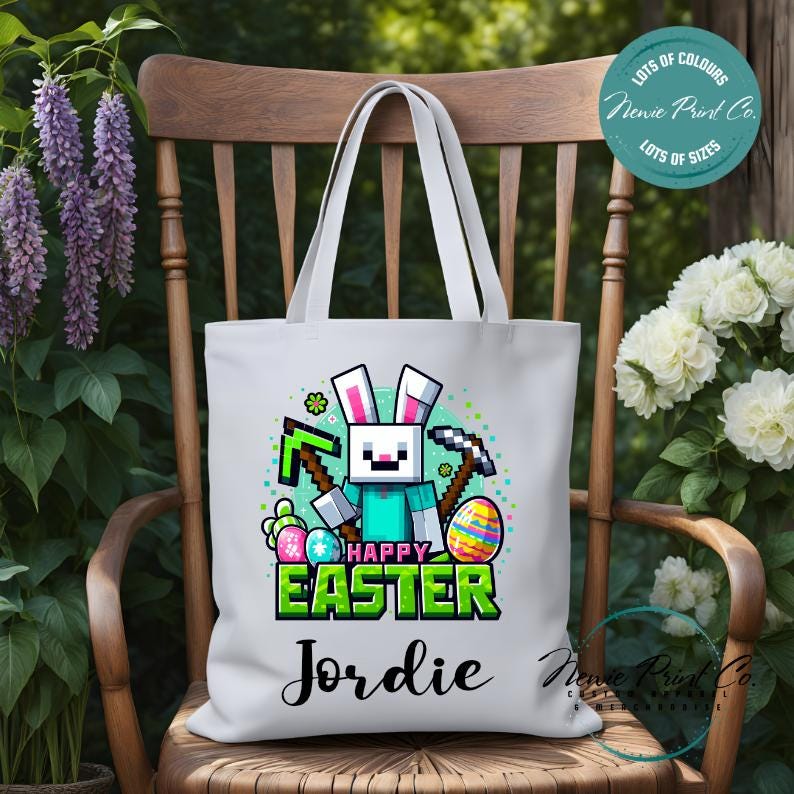Gamer - Easter Personalized Tote/Library Bag