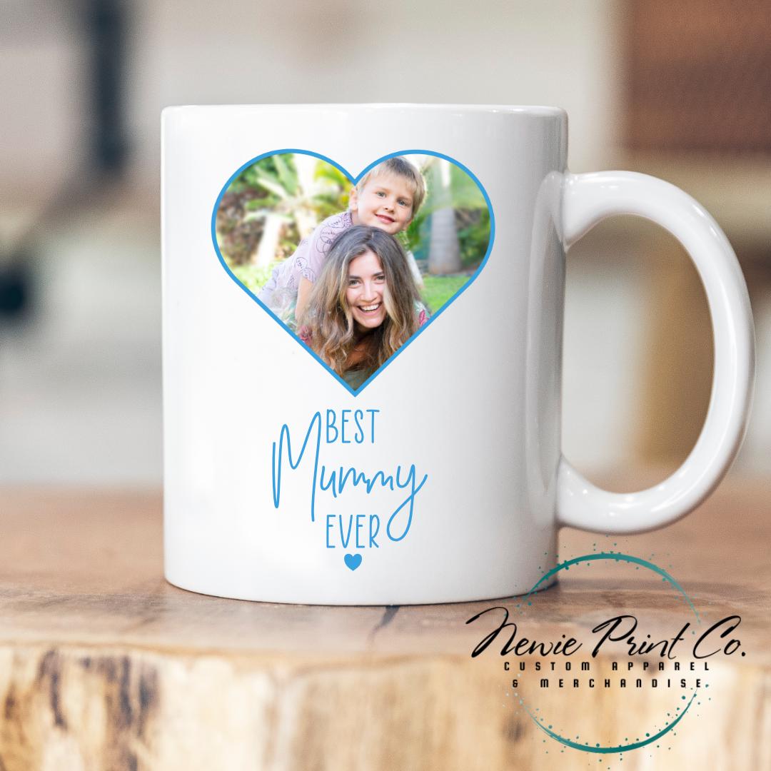 Custom Photo Heart Mothers Day Mug