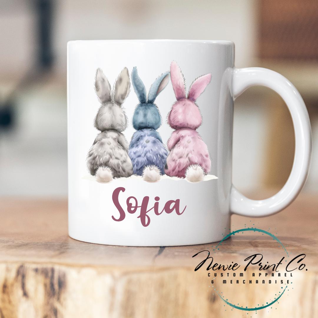 Three Bunny Butts Easter Mug