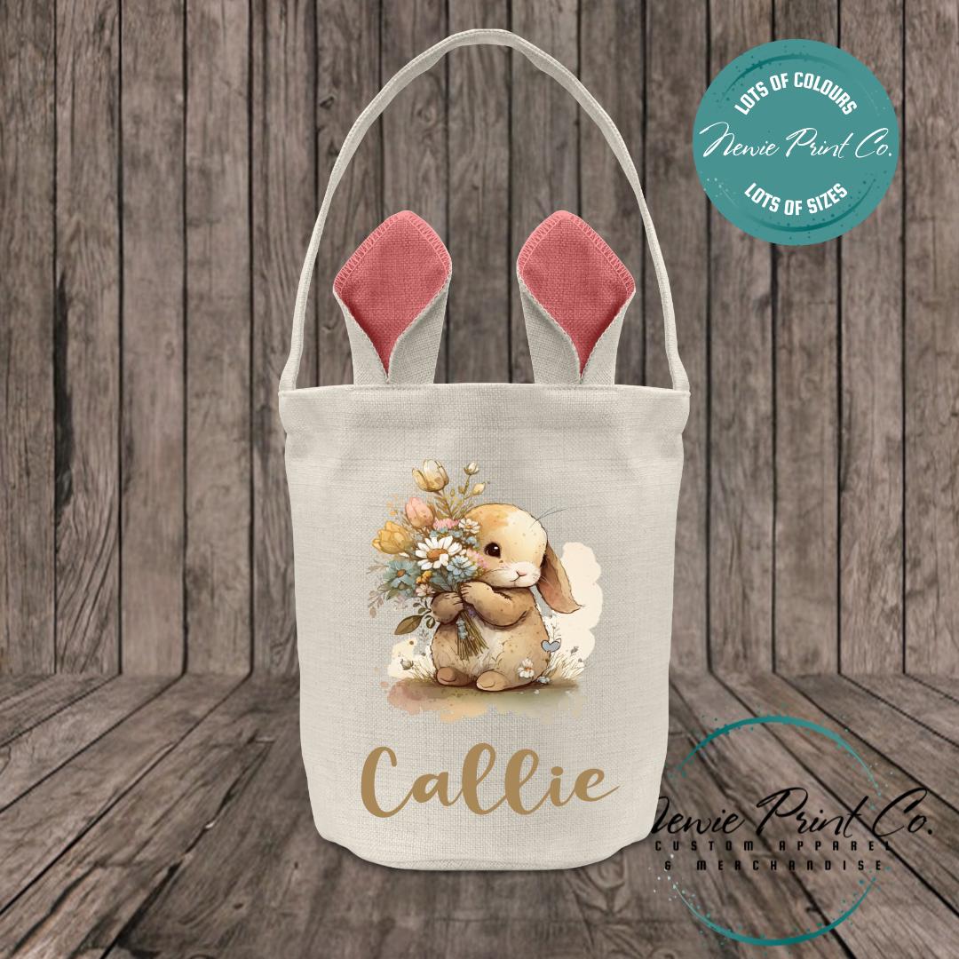 Flower Bunny - Easter Bunny Ear Tote