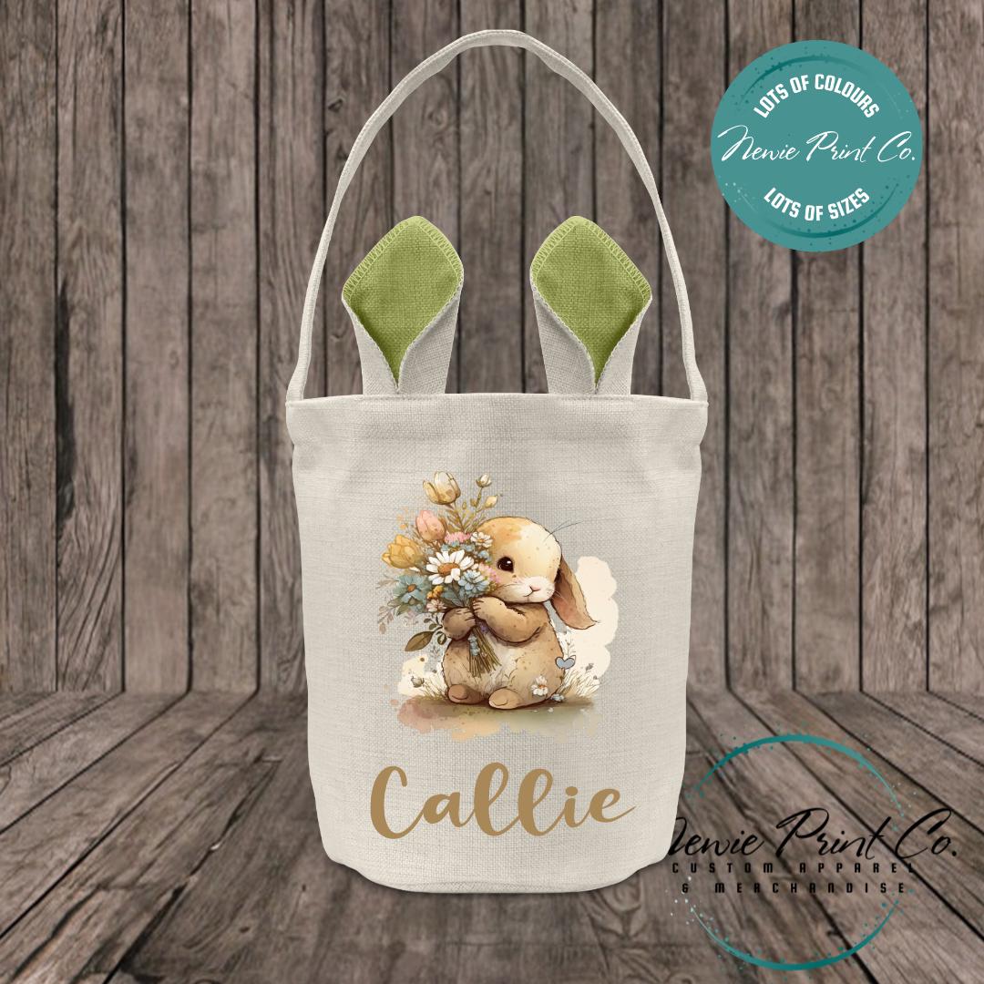 Flower Bunny - Easter Bunny Ear Tote