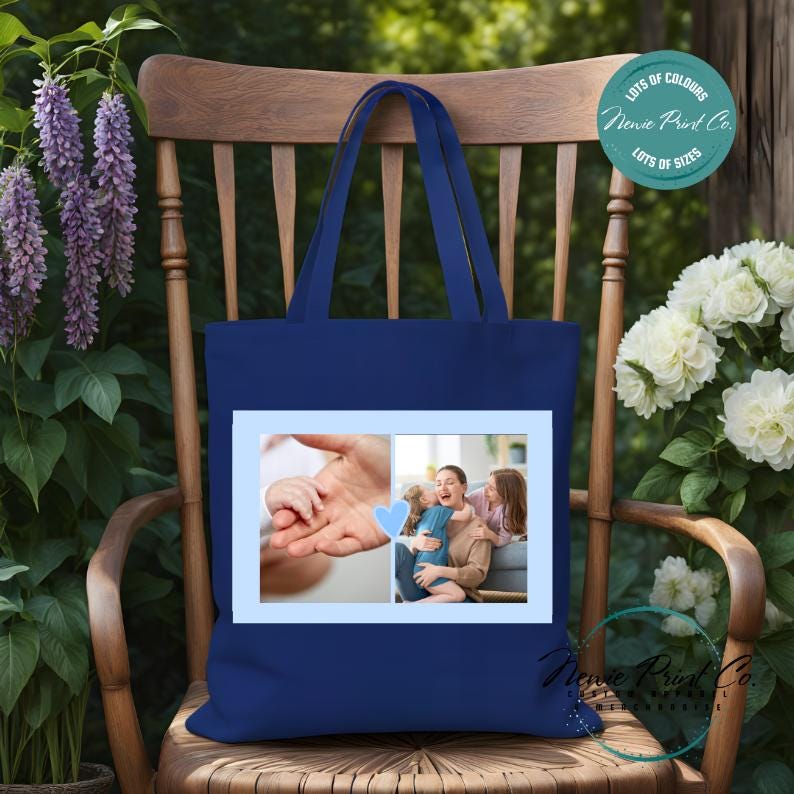 Blue Heart Custom - Tote/Library Bags