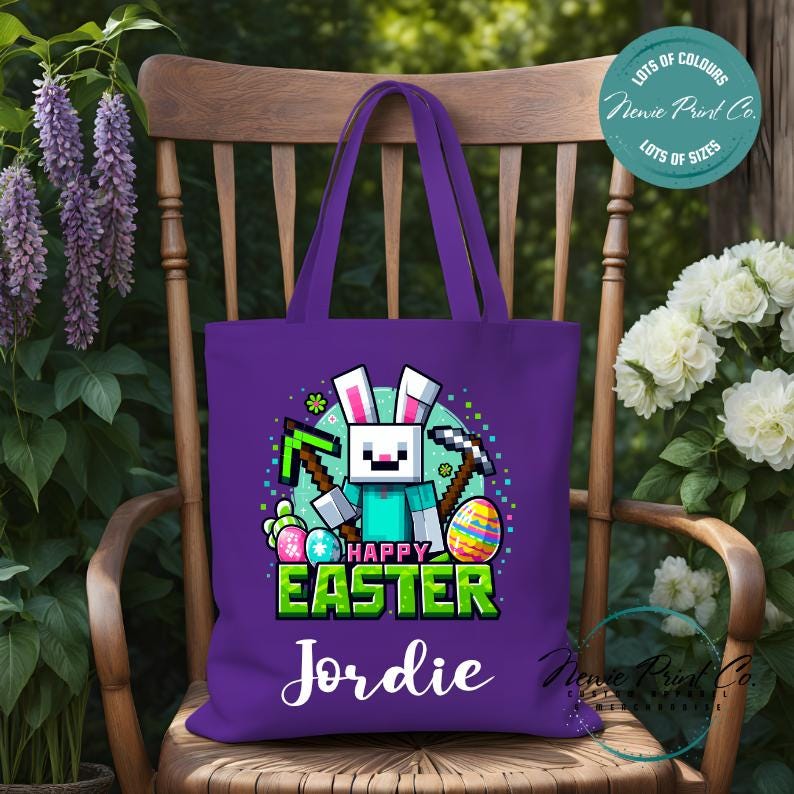 Gamer - Easter Personalized Tote/Library Bag