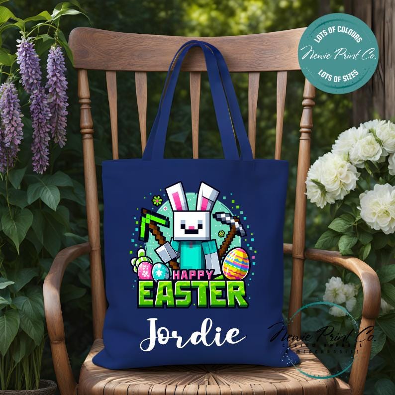 Gamer - Easter Personalized Tote/Library Bag