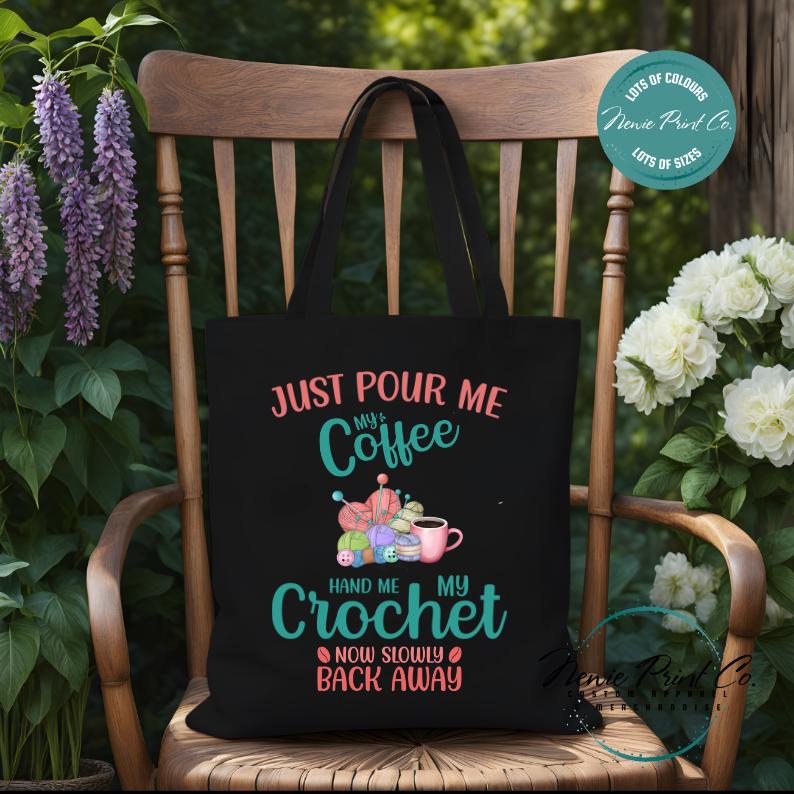 Coffee & Crochet - Tote/Library Bags
