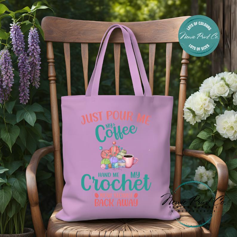 Coffee & Crochet - Tote/Library Bags