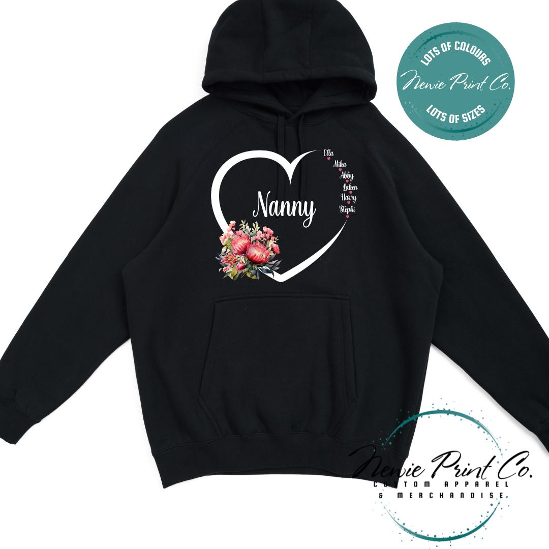 Custom Grandkids Name Australian Flower - Jumper or Tee